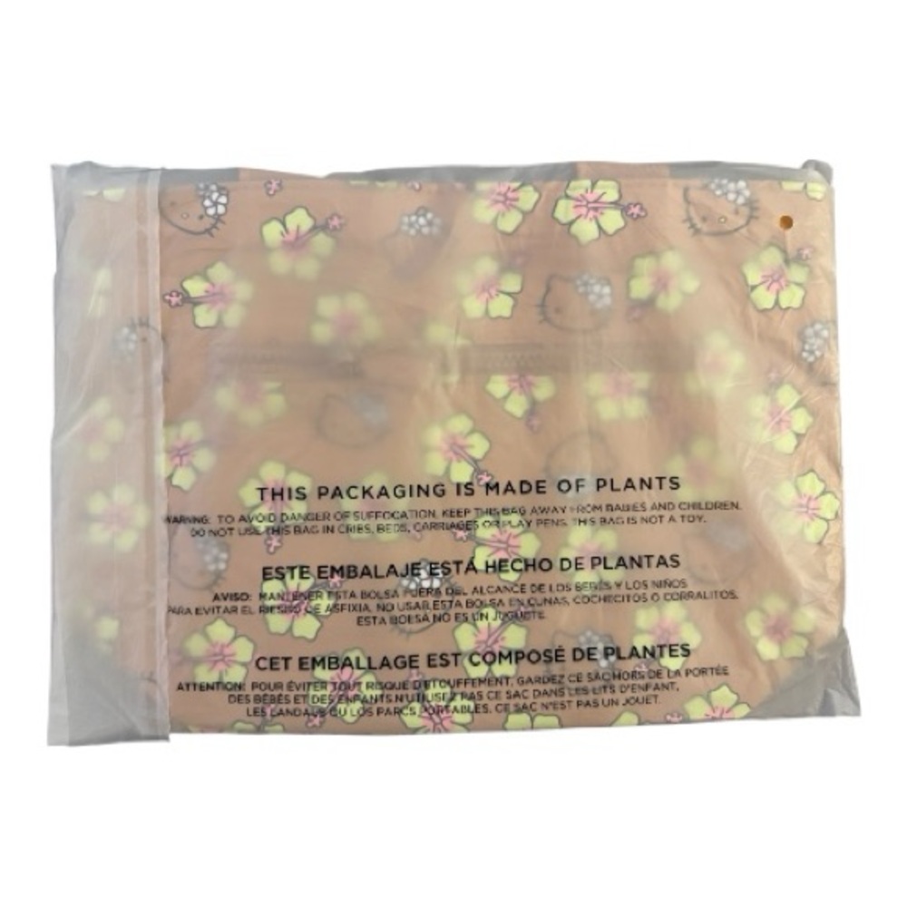 ALOHAS Tan and Green Floral Tote - Picture 5 of 5